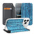 iPhone 17 Pro Max Book Case Wood Blue book case design voorkant achterkant