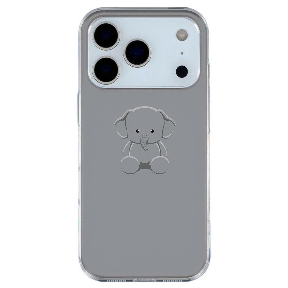 iPhone 17 Pro Max TPU hoesje met illustratie van een schattige baby olifant