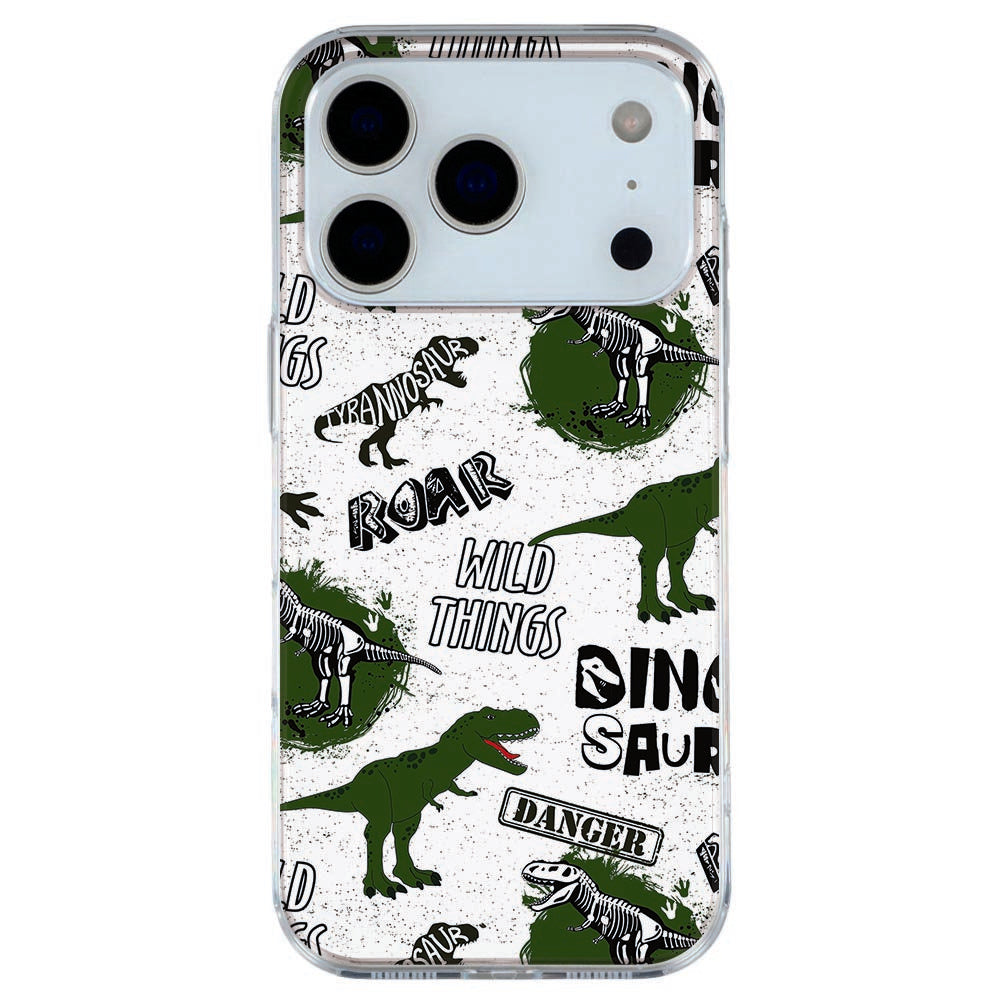 iPhone 17 Pro Max TPU hoesje met vrolijke dinosaurus illustratie