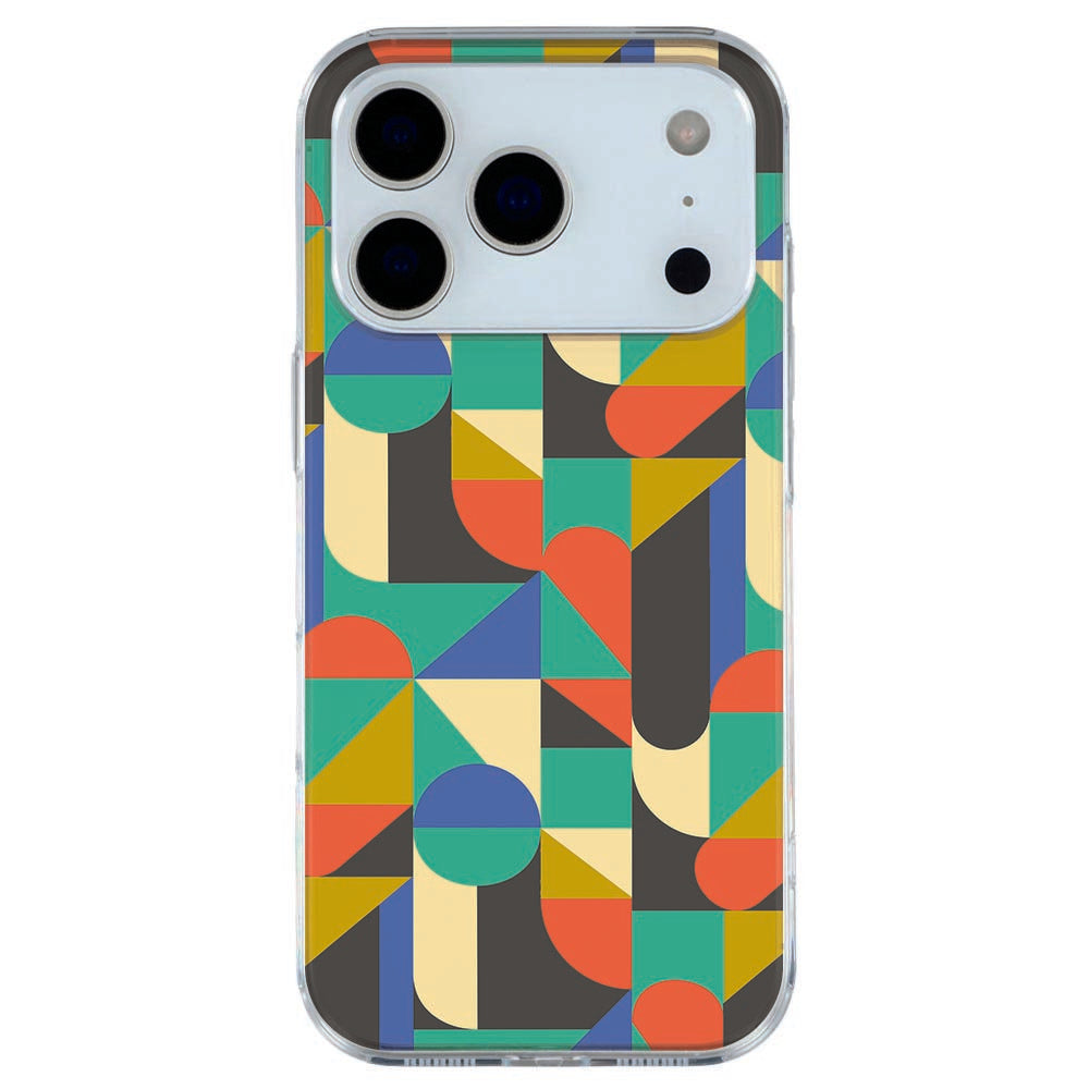 iPhone 17 Pro Max TPU hoesje met funky retro print in 70s stijl