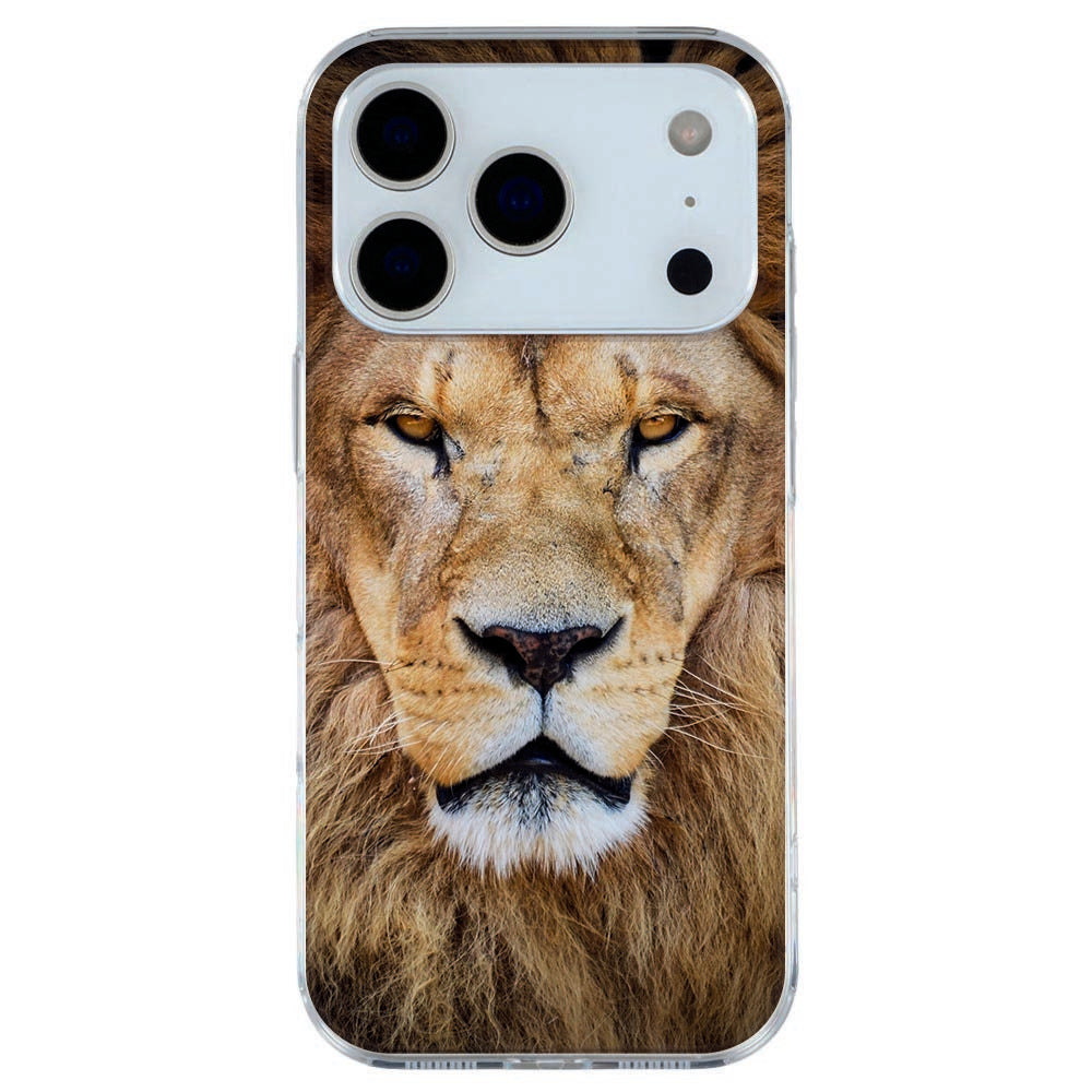 iPhone 17 Pro Max TPU hoesje met print van een krachtige leeuw
