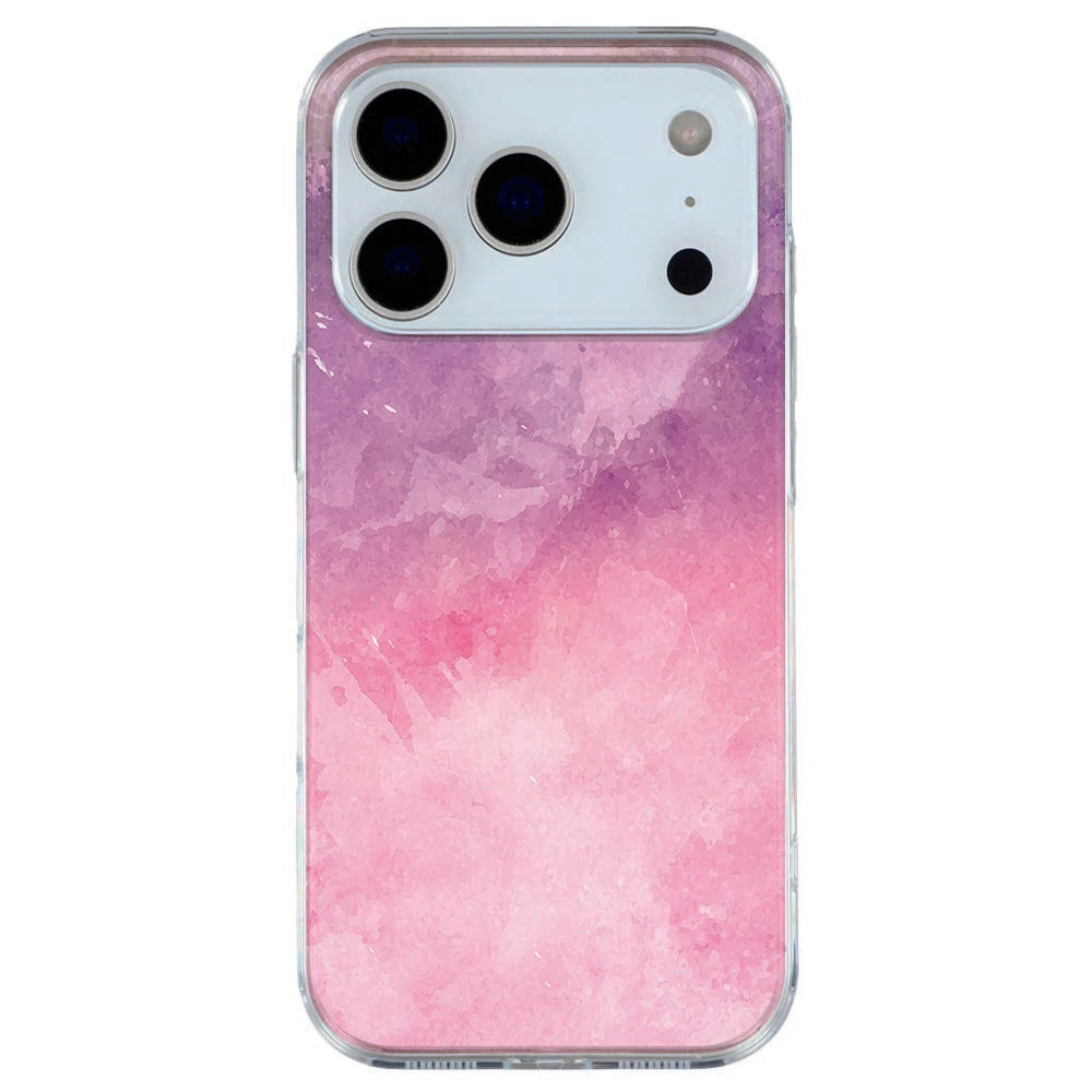 iPhone 17 Pro Max TPU hoesje met roze paars verf print