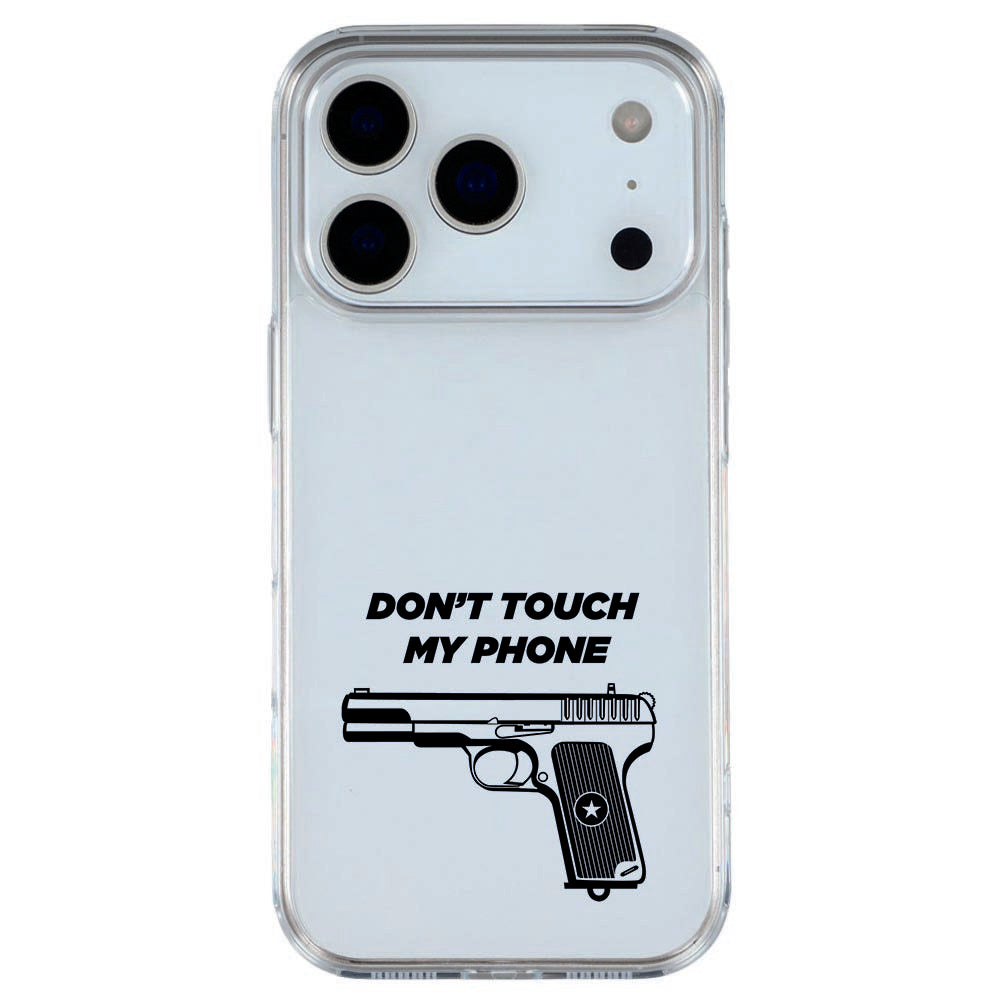 iPhone 17 Pro Max TPU hoesje met stoer pistol DTMP statement design