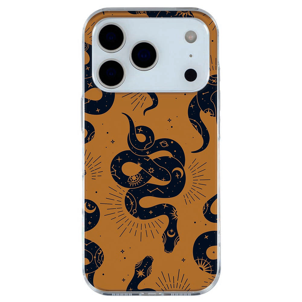 iPhone 17 Pro Max TPU hoesje met slangen patroon in groen bruin