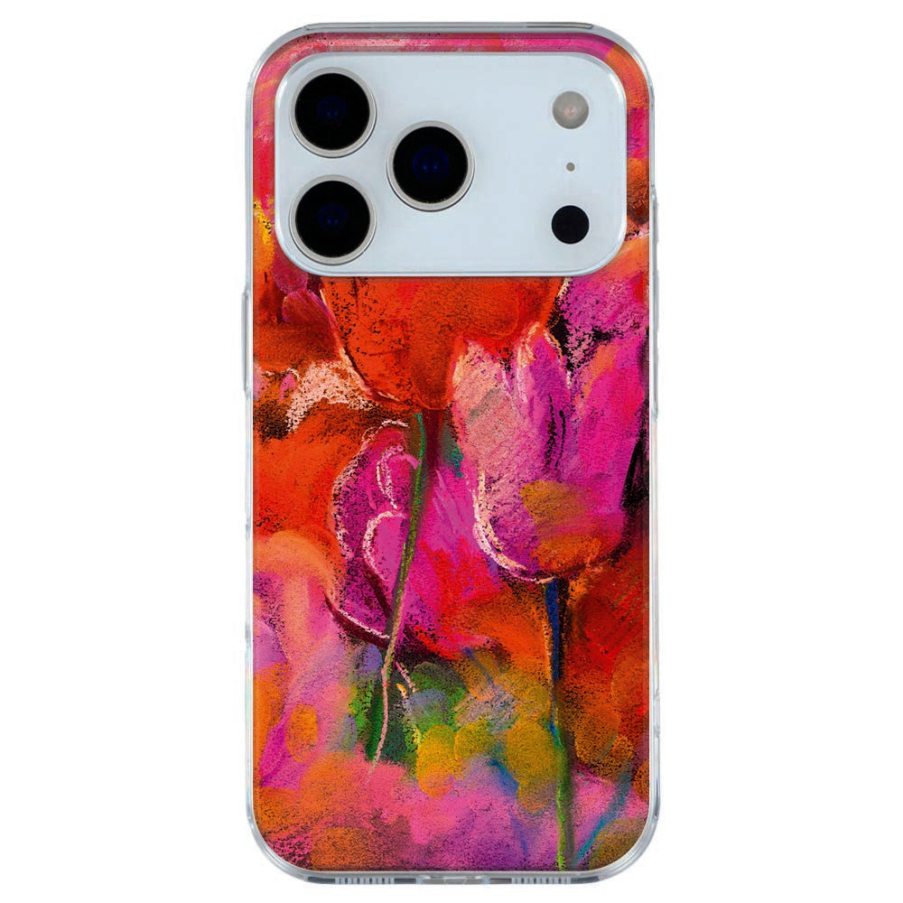 iPhone 17 Pro Max TPU hoesje met kleurrijke tulpen print