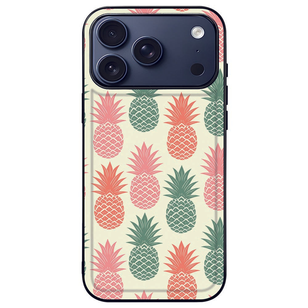 Apple iPhone 17 Pro Backcover Hoesje Ananas design achteraanzicht