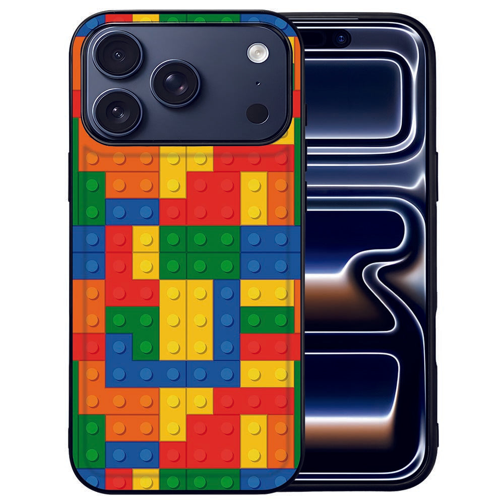 iPhone 17 Pro Beschermhoes Blokken blokken patroon voorzijde