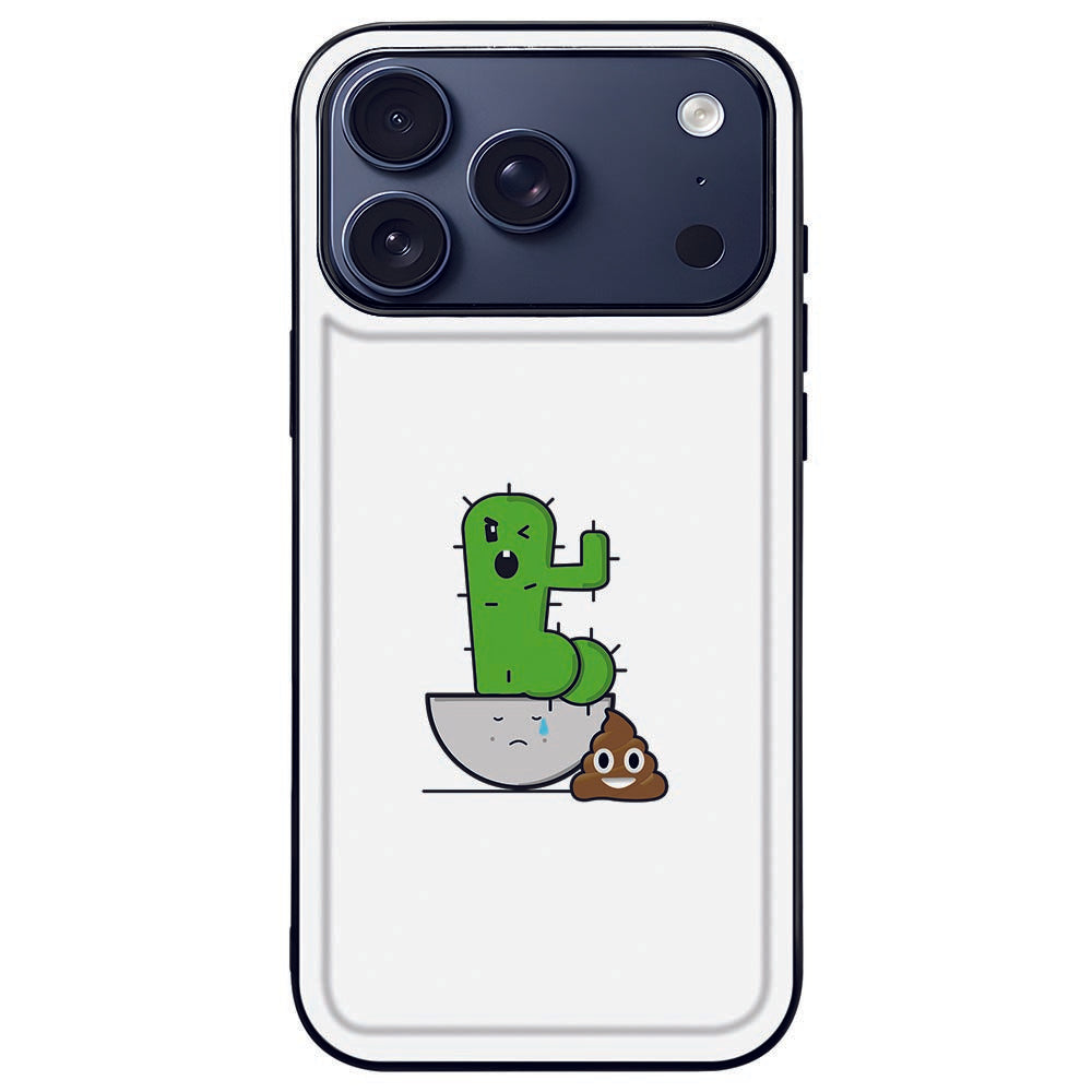 Telefoonhoesje Apple iPhone 17 Pro Cactus Poo cactus design achterkant
