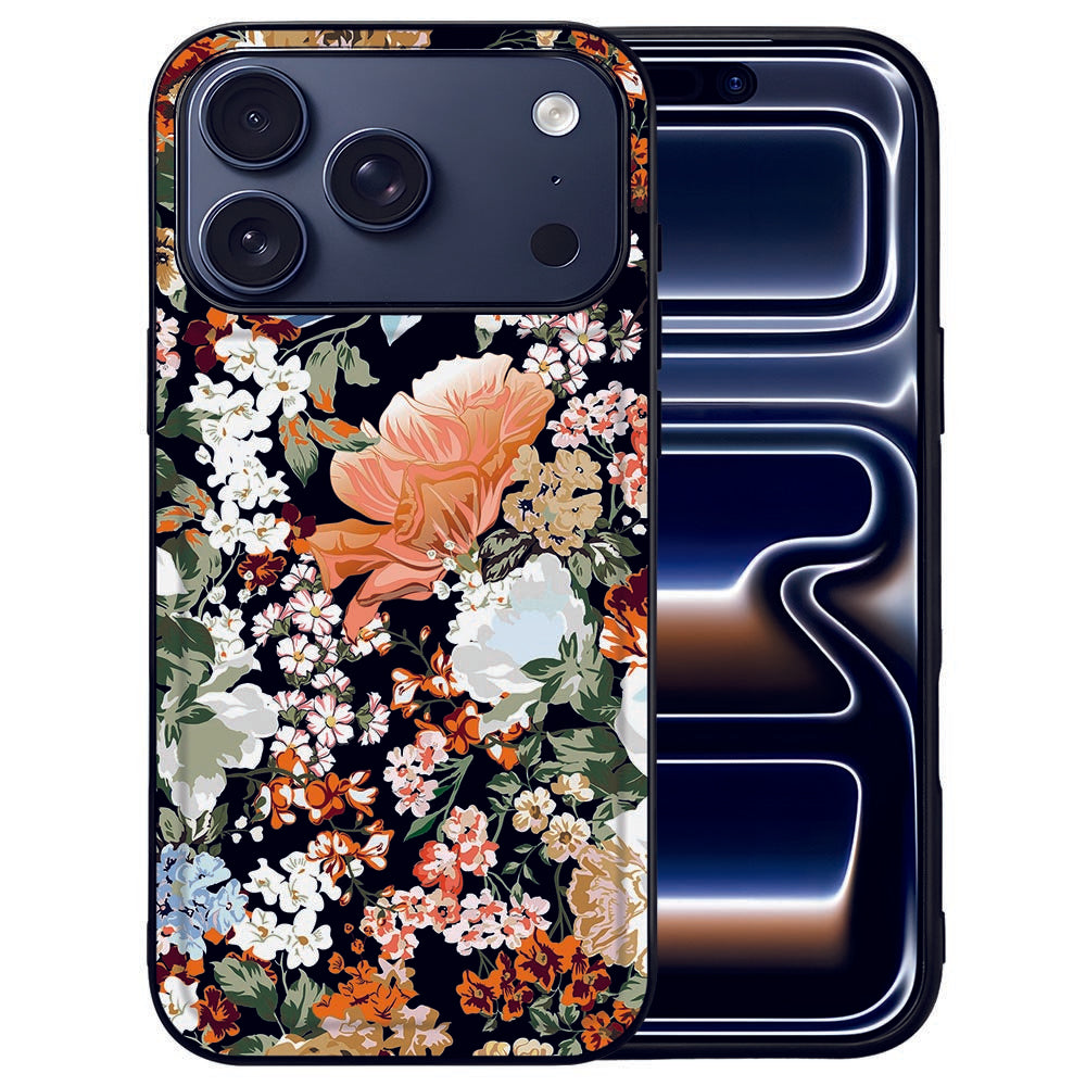 Apple iPhone 17 Pro Backcover Hoesje Dark Flowers voorkant