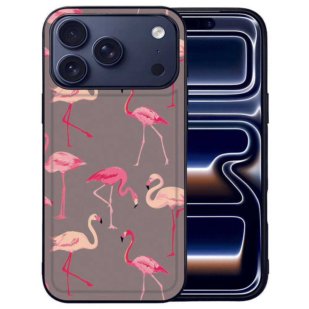 Apple iPhone 17 Pro Tpu Hoesje Flamingo flamingo design achterkant