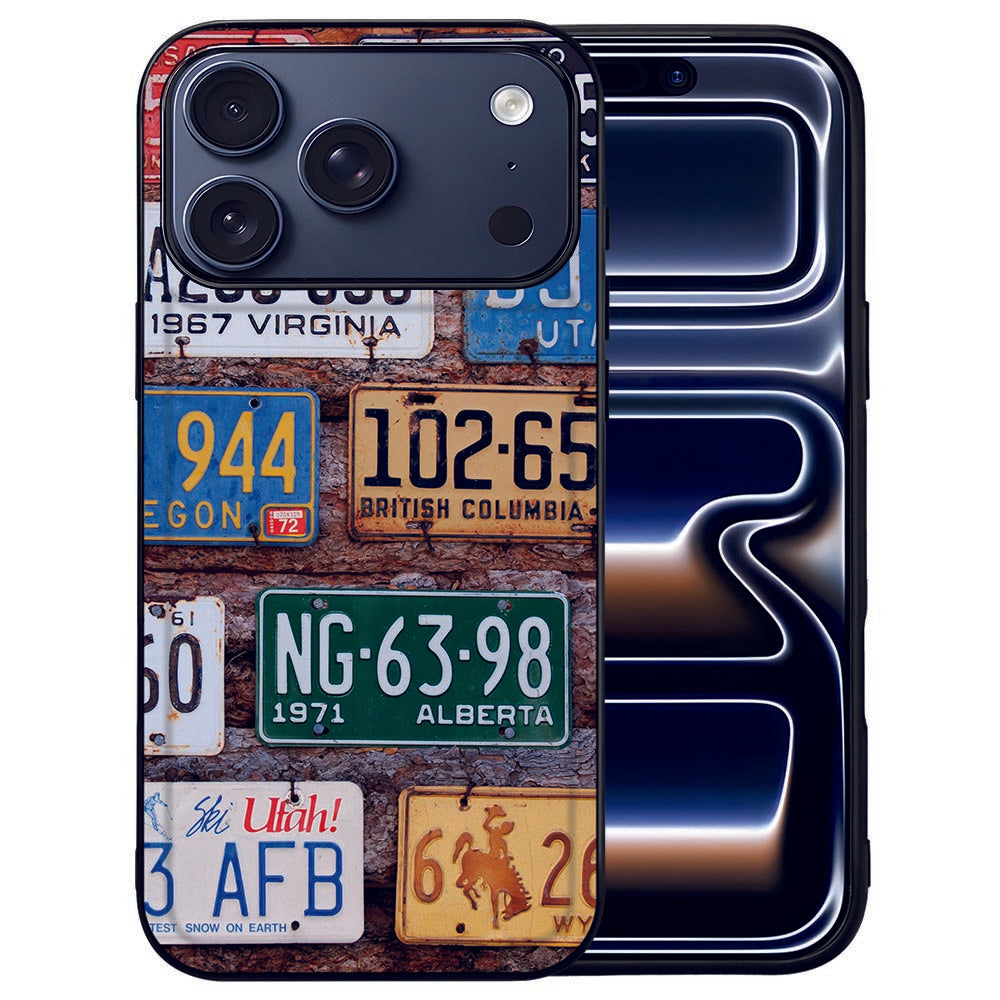 Apple iPhone 17 Pro Backcover Hoesje Kentekenplaten kentekenplaat design achterkant