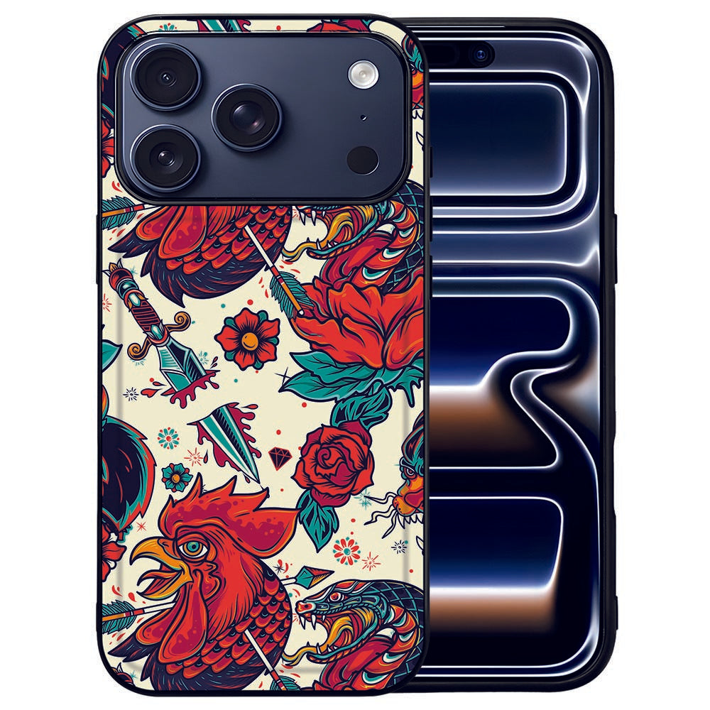 iPhone 17 Pro Tpu Hoesje Old Skool tattoo design voorkant