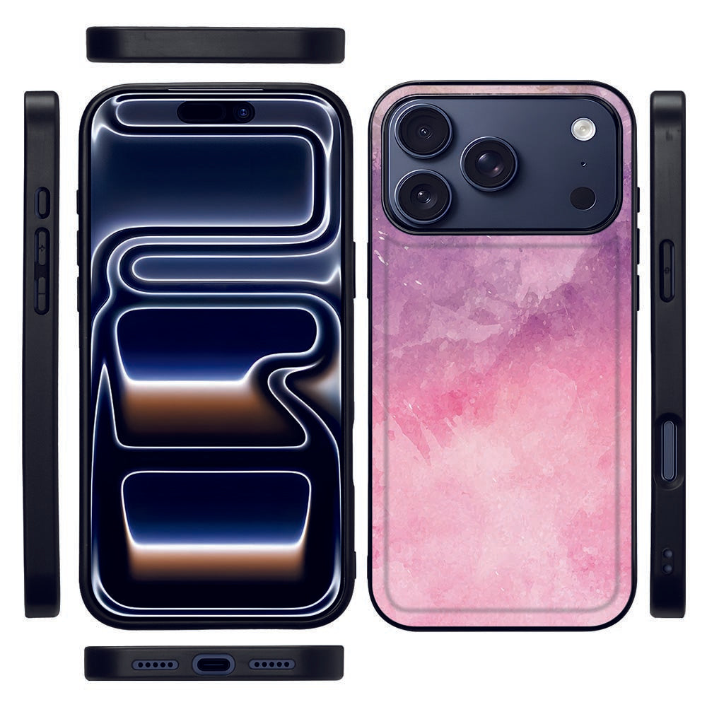 Apple iPhone 17 Pro Pink Purple Paint Tpu Hoesje achteraanzicht zijkanten voorkant