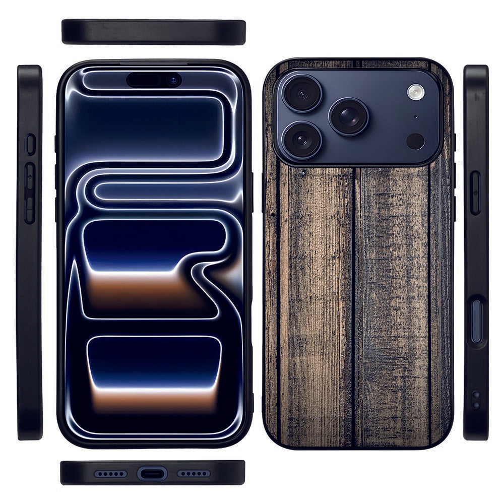 Apple iPhone 17 Pro Telefoonhoesje Steigerhout design schuin aanzicht