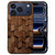 Apple iPhone 17 Pro Wooden Cubes Tpu Hoesje houten kubus ontwerp achterzijde