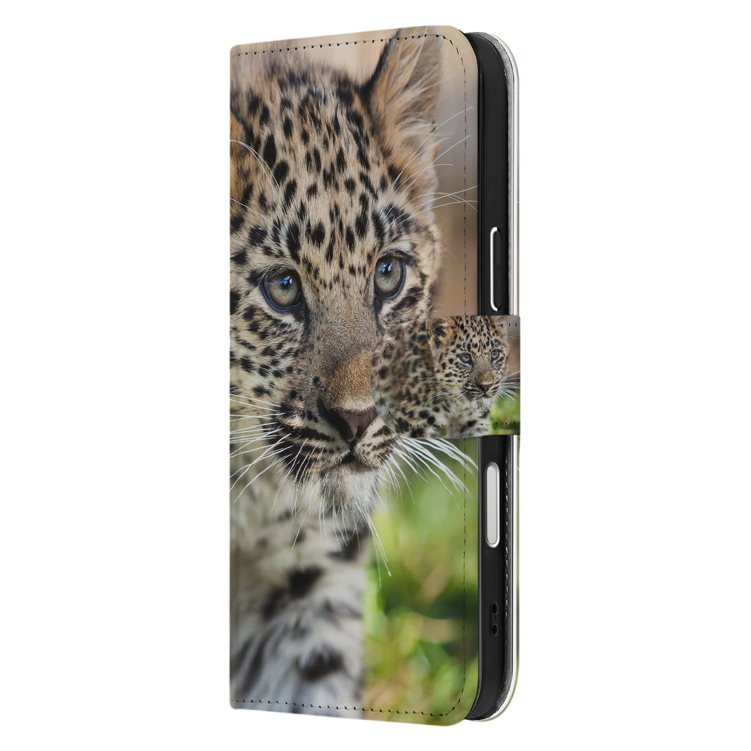 Apple iPhone 17 Pro Bookcase Hoesje Met Pasjes Baby Luipaard