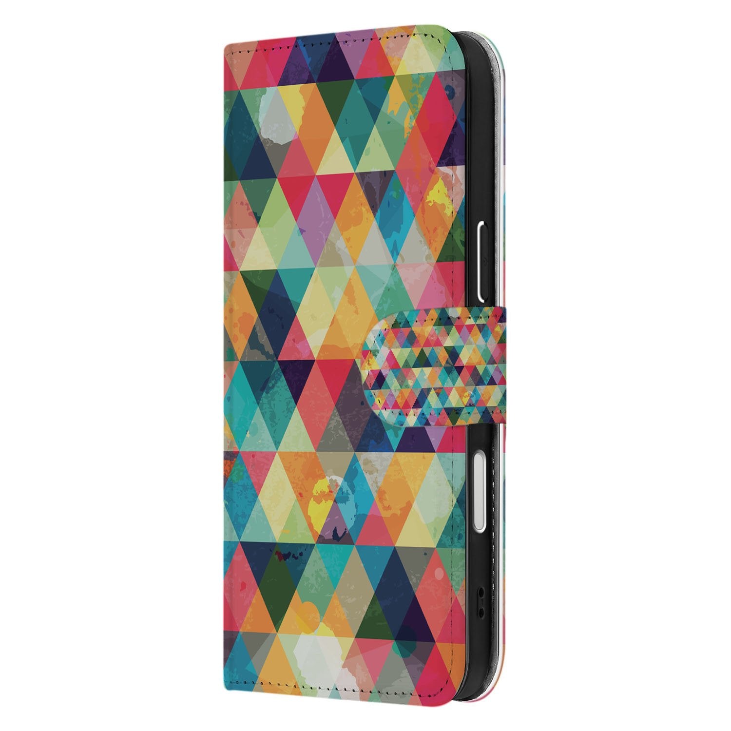 Geruit Patroon Ontwerp Met Drie Pasjes Opbergsysteem Hoesje Apple iPhone 17 Pro | Book Case