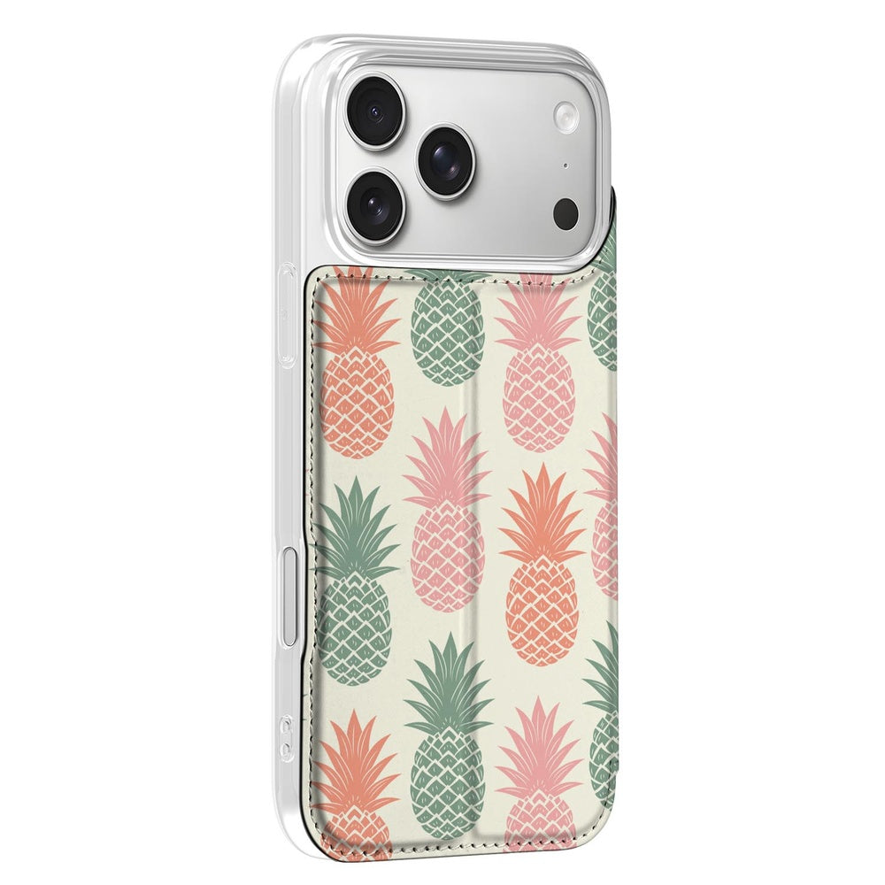 Apple iPhone 17 Pro Bookcase Ananas hoesje ananas design zijkant