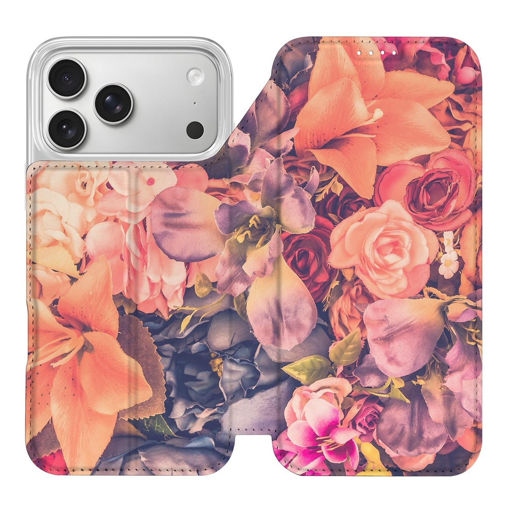 iPhone 17 Pro Smart Cover Hoesje Bosje Bloemen bloemen design voorzijde