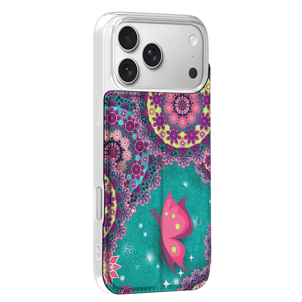 Apple iPhone 17 Pro Book Cover Cirkels en Vlinders design vlinders cirkels aanzicht