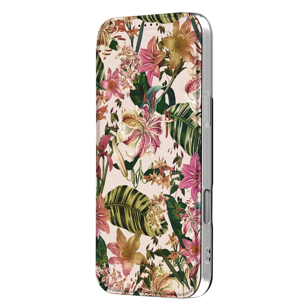 iPhone 17 Pro Standcase Hoesje Flowers bloemenmotief zijkant