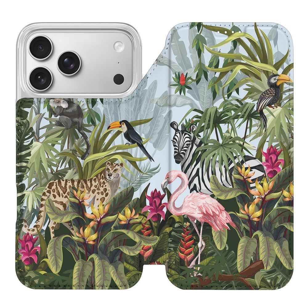 Bookcase Apple iPhone 17 Pro Jungle design jungle voorkant
