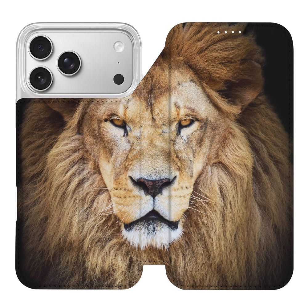 Bookcase Apple iPhone 17 Pro Leeuw design leeuw voorkant