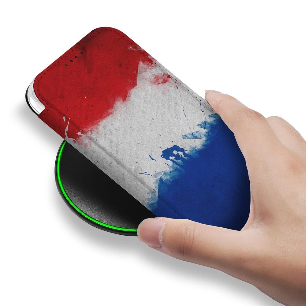 Book Wallet Case Apple iPhone 17 Pro Nederland ontwerp Nederlandse vlag aanzicht