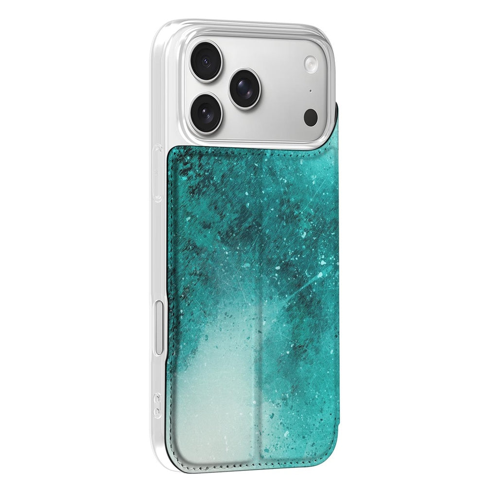 Book Wallet Case Apple iPhone 17 Pro Painting Blue zijkant design