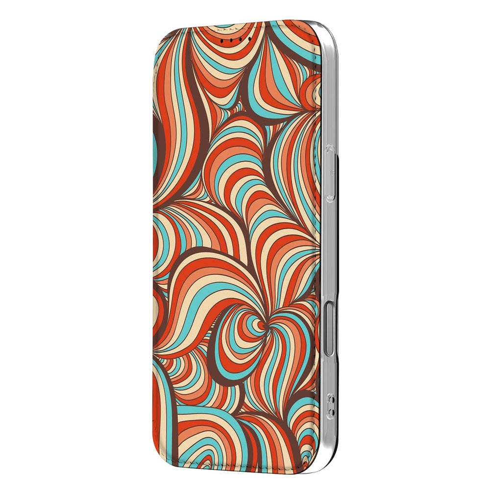 Bookcase Apple iPhone 17 Pro Retro design retro kleuren zijaanzicht