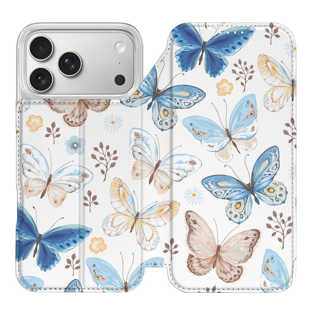 Apple iPhone 17 Pro Telefoonhoesje Vlinder vlinderprint design boekhoes voorkant