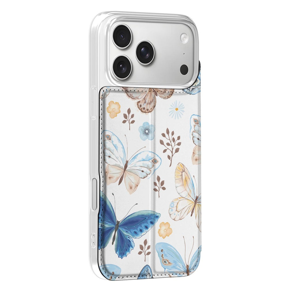 Apple iPhone 17 Pro Telefoonhoesje Vlinder vlinderprint boekcase zijaanzicht