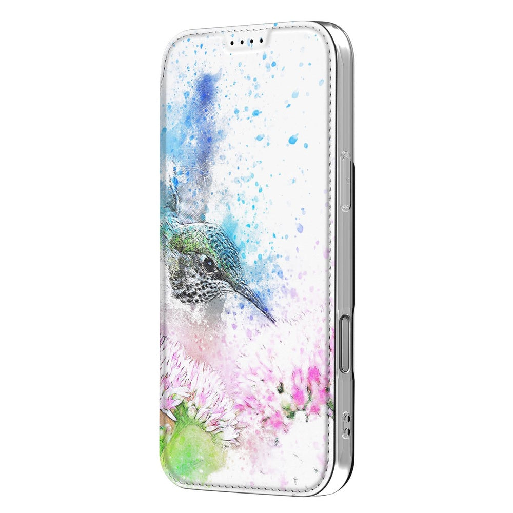 Apple iPhone 17 Pro Flip Style Cover Vogel flipcase vogelprint zijaanzicht