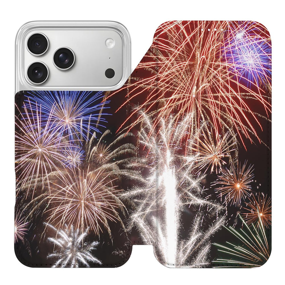 Apple iPhone 17 Pro Standcase Hoesje Vuurwerk vuurwerk design boek case kleurrijk beschermend