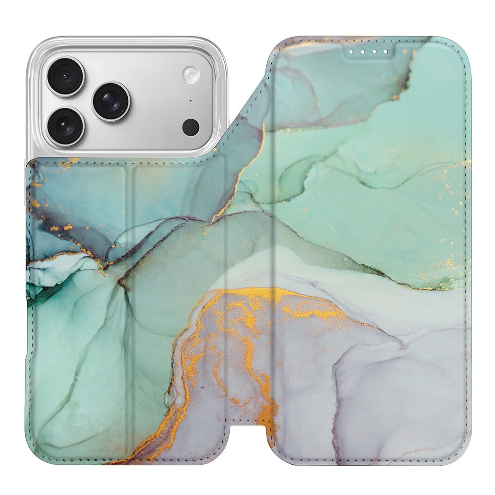 iPhone 17 Pro Book Case Watercolor Mix boekhoesje kunst ontwerp aanzicht