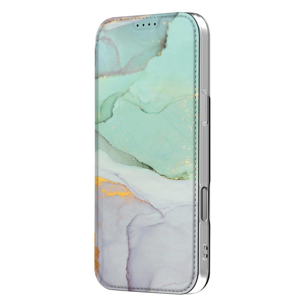 iPhone 17 Pro Book Case Watercolor Mix boekhoesje zijaanzicht watercolor ontwerp