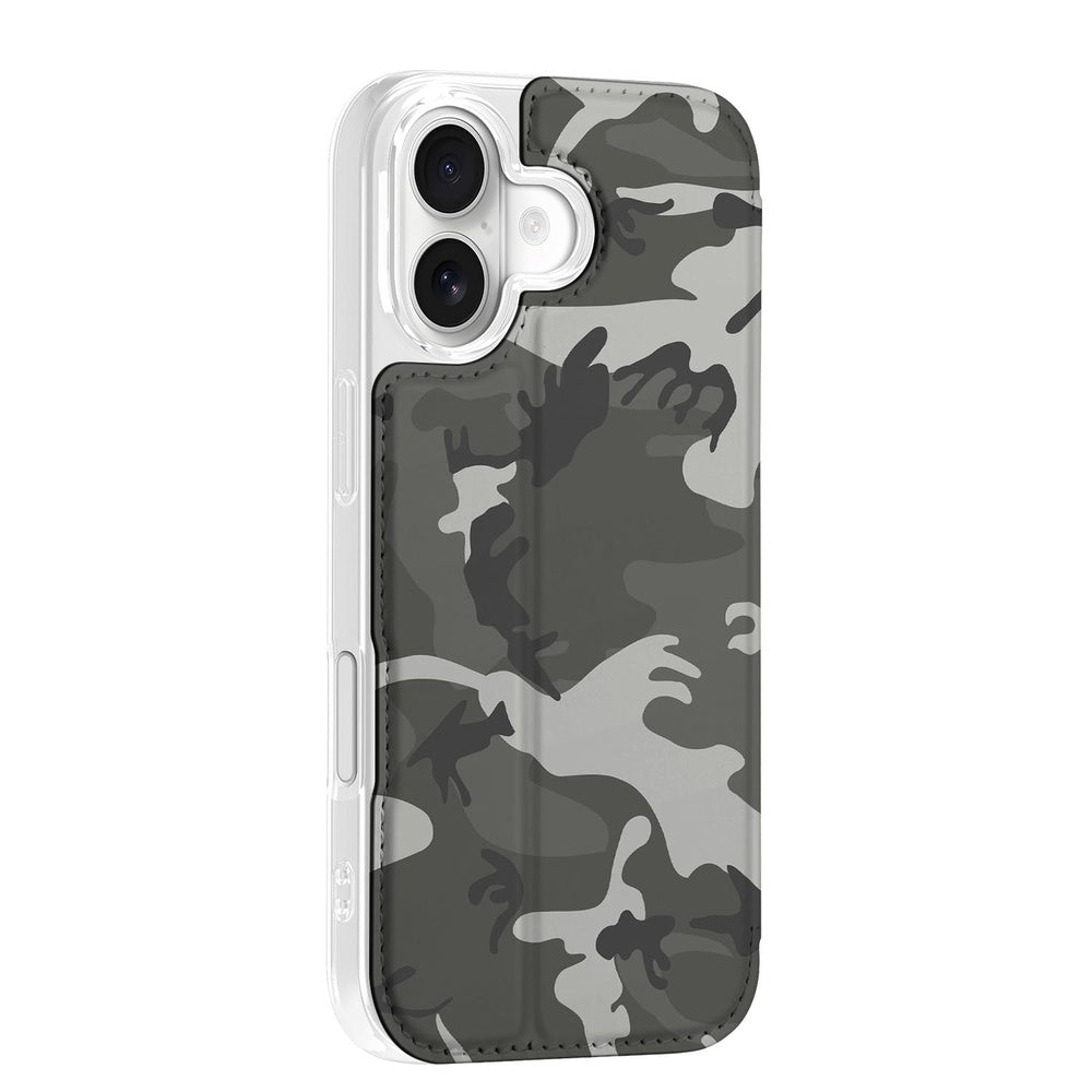 Apple iPhone 17 Telefoonhoesje Army Light camouflage transparant aanzicht