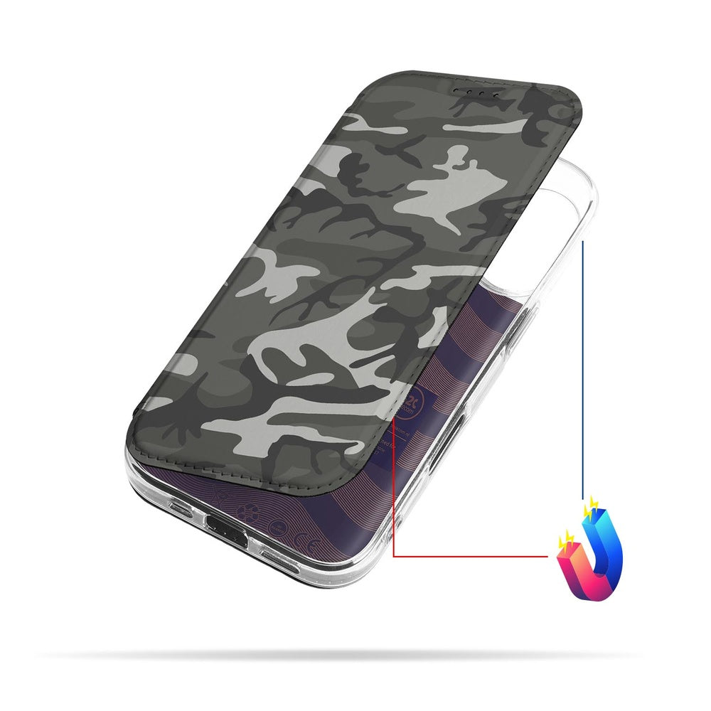 Apple iPhone 17 Telefoonhoesje Army Light camouflage design bovenaanzicht