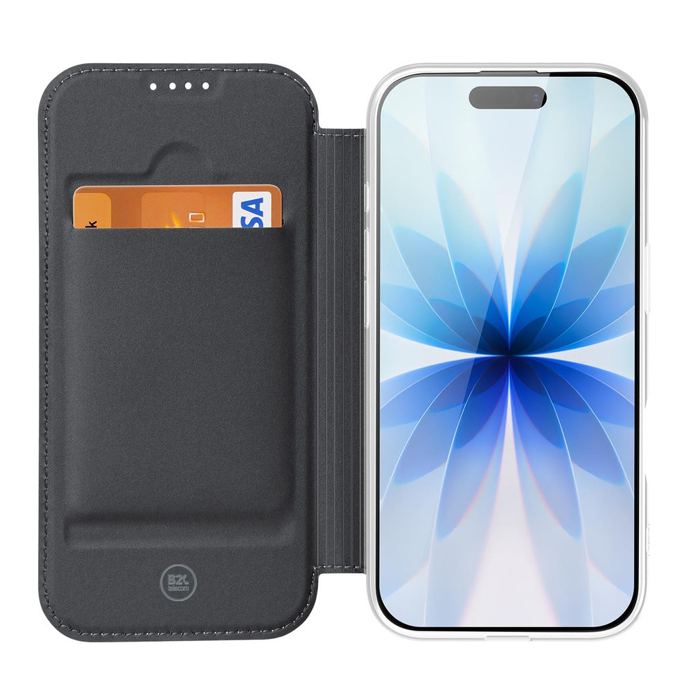 Apple iPhone 17 Stand Case Hoesje Belgie stand case zwart voorkant
