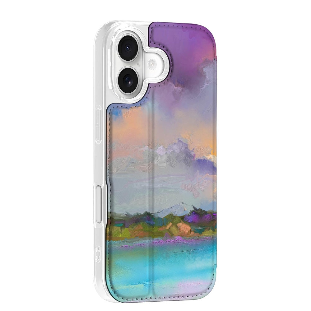 Apple iPhone 17 Bookcase Boat hoesje kleurrijk design zijaanzicht