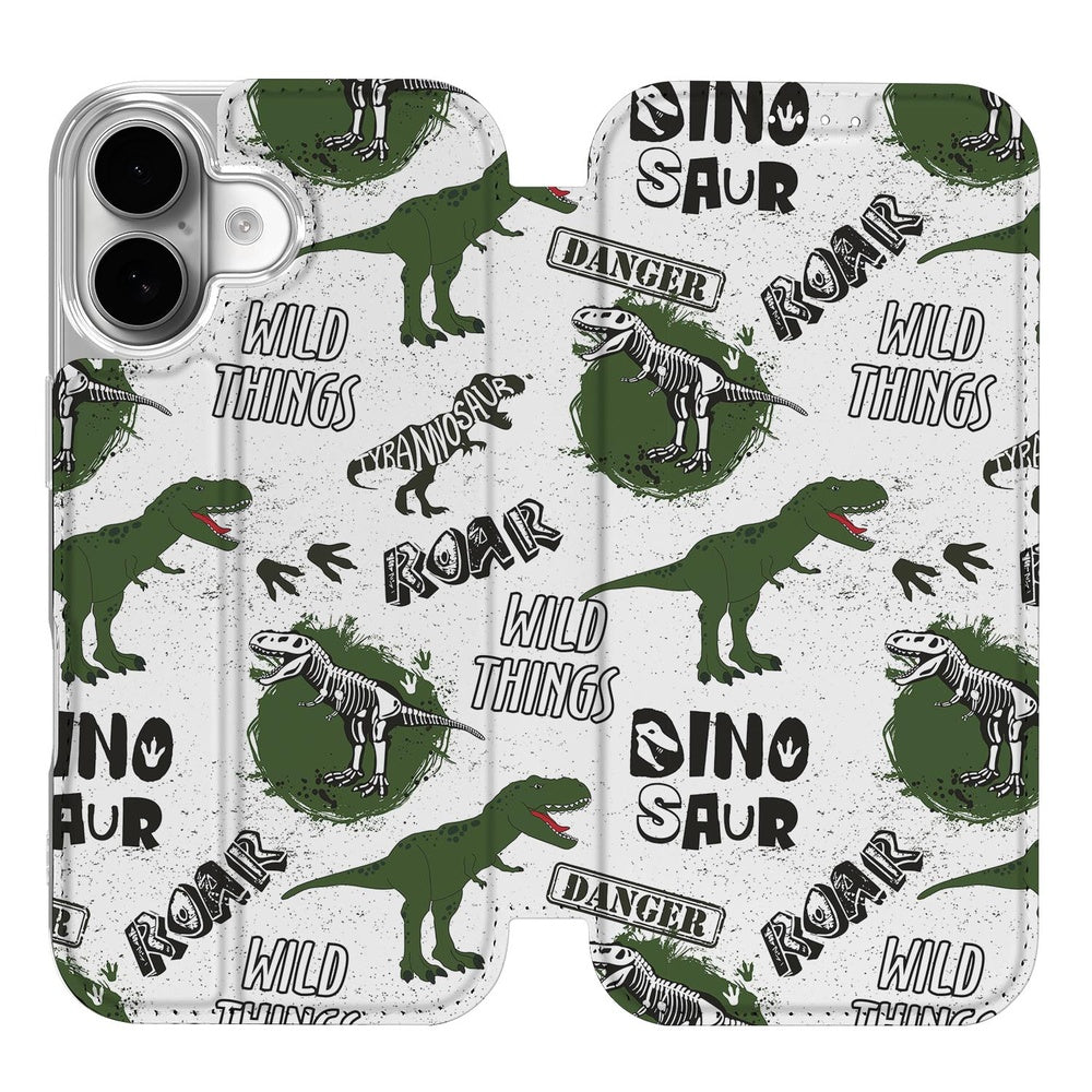 Apple iPhone 17 Stand Case Hoesje Dinosaurus design dinosaurus aanzicht