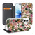 iPhone 17 Book Case Flowers boekcase bloemen paarswit design aanzicht