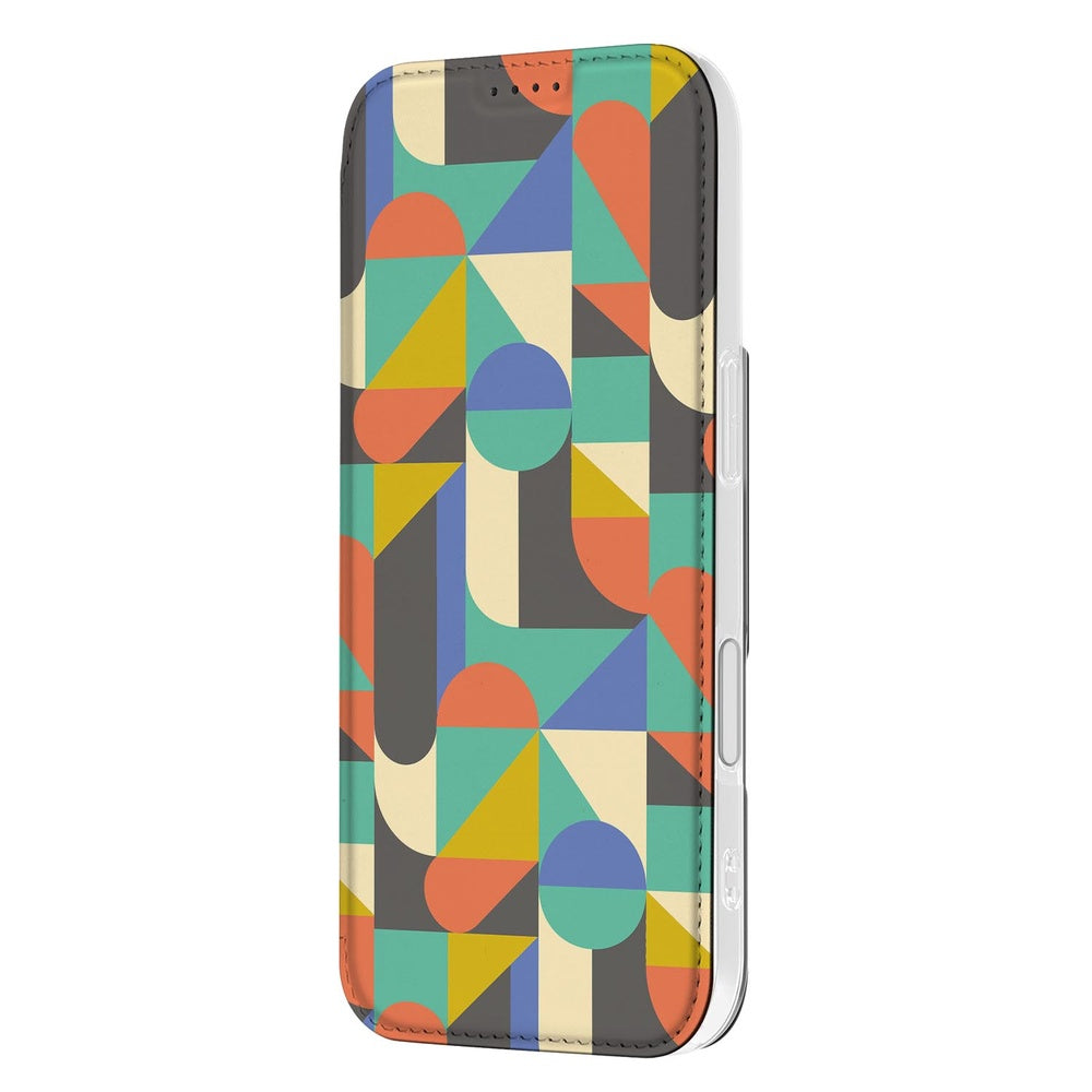 Apple iPhone 17 Book Cover Funky Retro design hoesje aanzicht