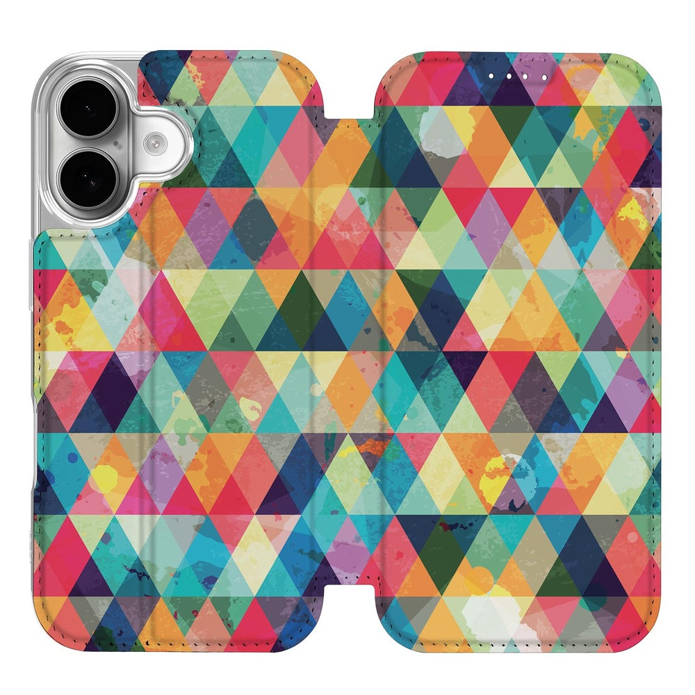 Bookcase Apple iPhone 17 Geruit design ruitprint aanzicht