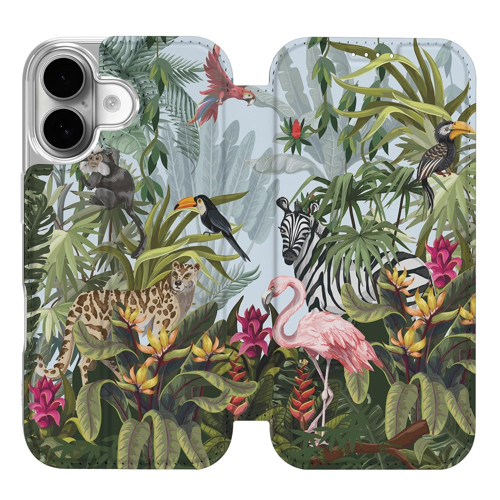 Standcase Hoesje Apple iPhone 17 Jungle jungle-print voorkant
