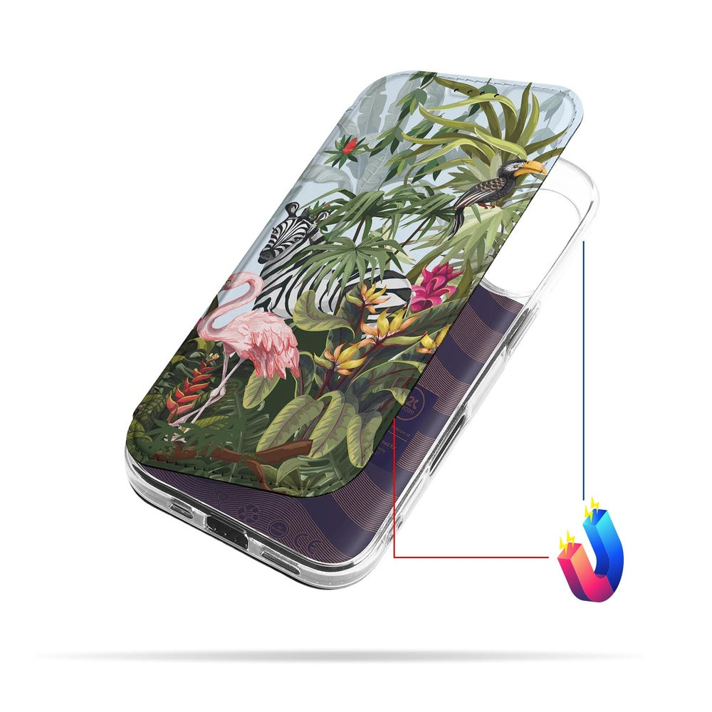 Standcase Hoesje Apple iPhone 17 Jungle Jungle-print ontwerp aanzicht