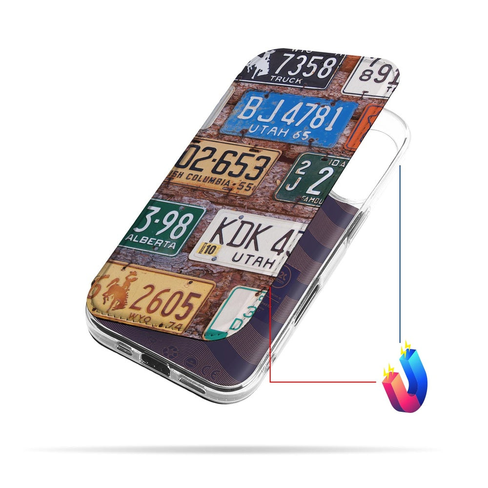 Smart Cover Hoesje Apple iPhone 17 Kentekenplaten design kentekenplaten zijaanzicht