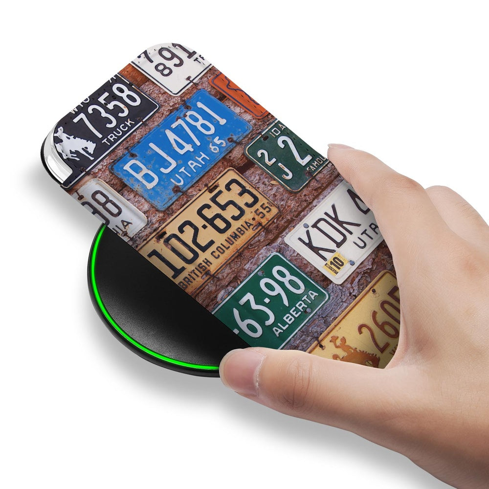 Smart Cover Hoesje Apple iPhone 17 Kentekenplaten design close-up