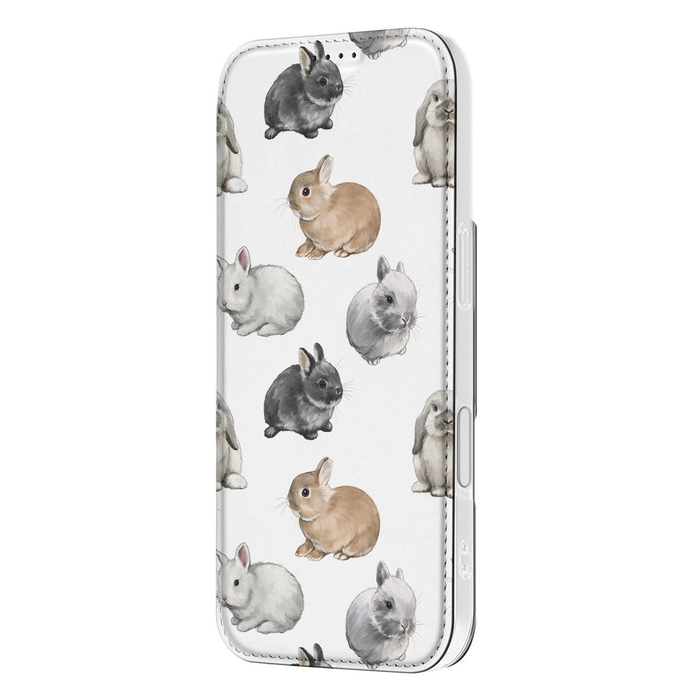 Bookcase Apple iPhone 17 Konijntjes design konijnen aanzicht