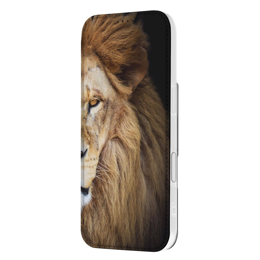 Book Wallet Case Apple iPhone 17 Leeuw leeuwenprint aanzicht